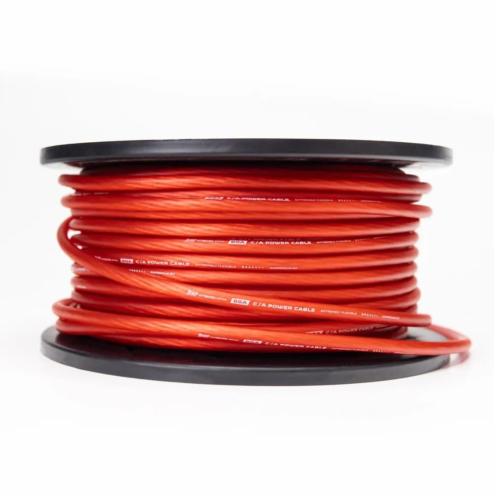 AMP | HYBRID 8Ga | C/A Extremely flexible СИЛОВОЙ, медь70%+ алюм.30%  Бух 50м цена за метр | превью 2