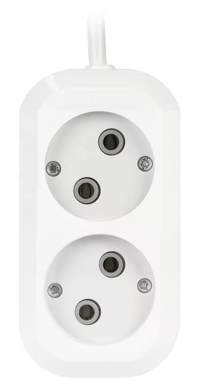 Удлиннитель | Smartbuy | Удлинитель Smartbuy, 2 гнезда 2 метра 10А/2,2кВт без заземления ПВС 2х1,0| 2