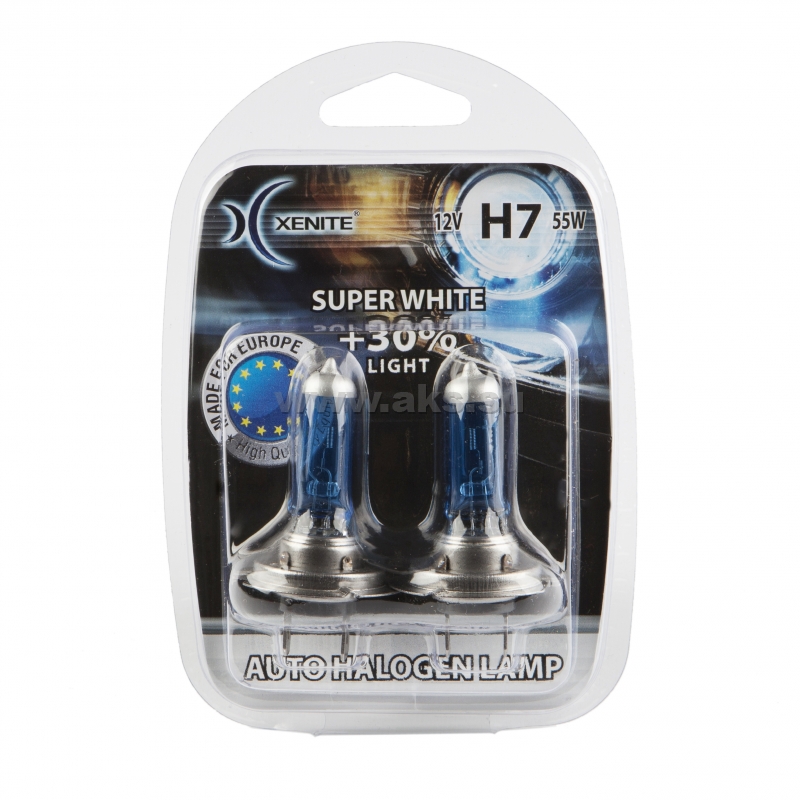 XENITE | H7 Super WHITE | 12V 55W + 30% | упаковка 2шт. превью 1