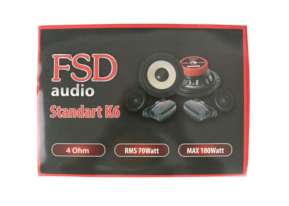 FSD audio | STANDART K6 | Двухкомпонентная акустика 16,5 см. 70 Вт RMS. 280 Вт. MAX | 6