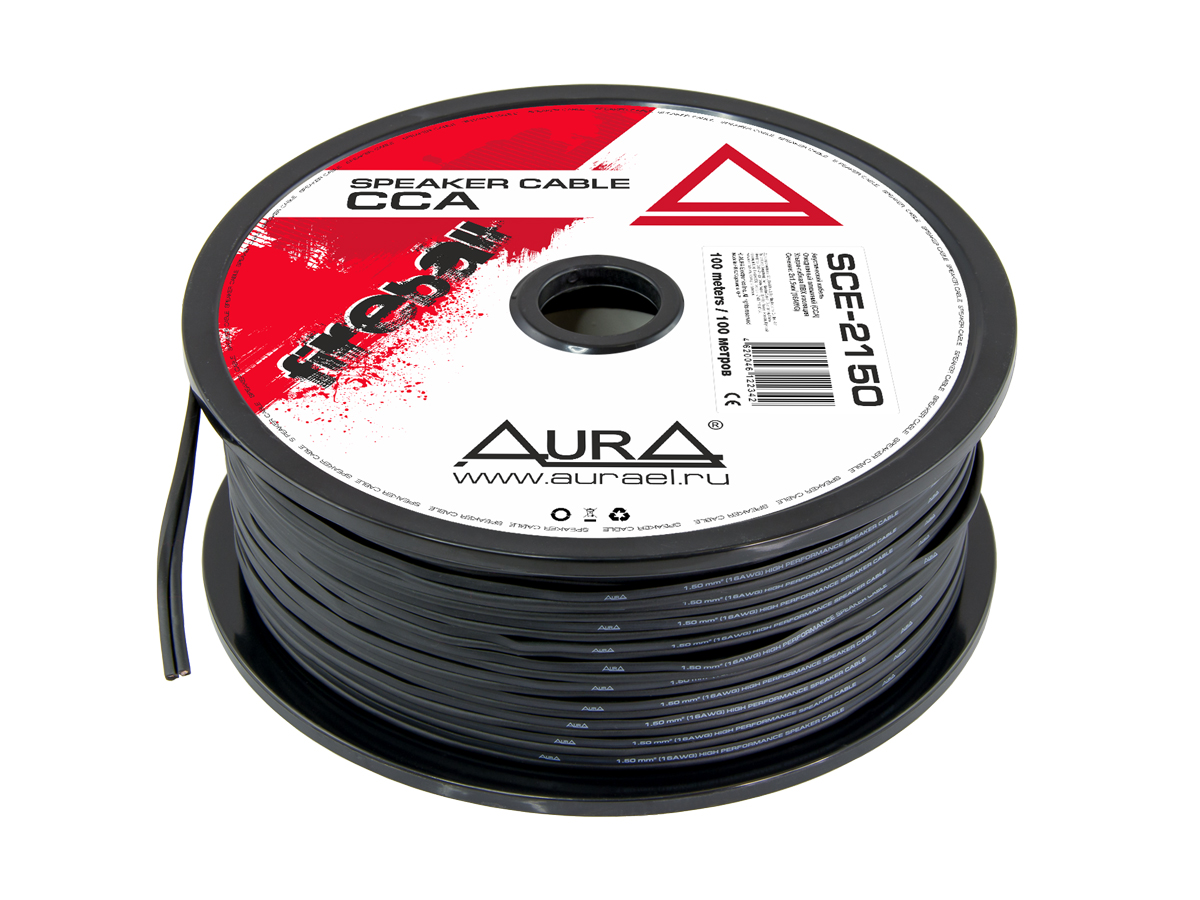 AurA | SCE-2150 MkII | 2x1.5мм² (16Ga), бухта 100м., черный | превью 1
