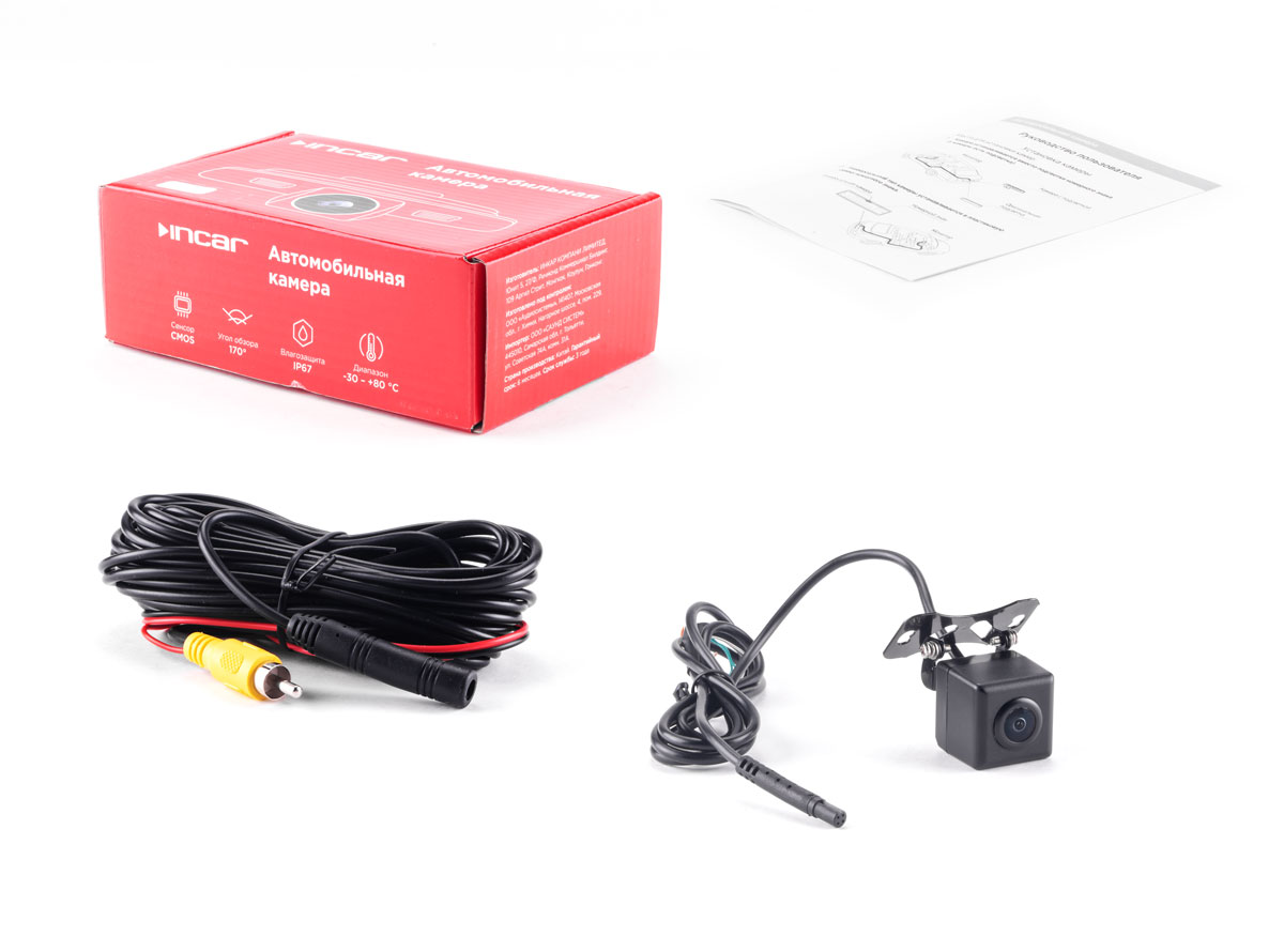 Incar | Camera VDC-417AHD | видеокамера с подсветкой,1,.0-0,5 люкс, 170 гр, парковочные линии | 2