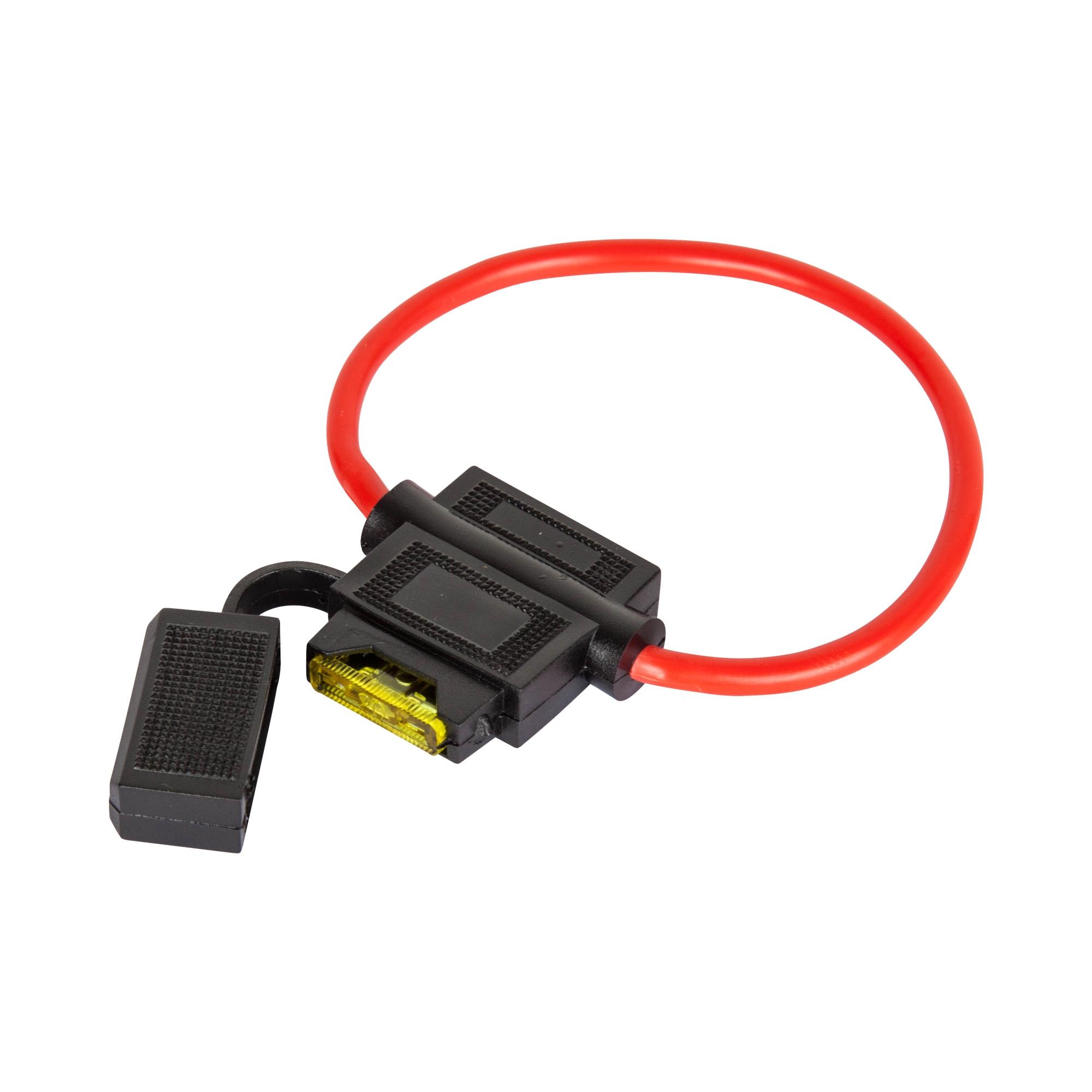 Колодка предохранителя KICX | ATCFB20A4 |  ATC + предохранитель 20A,  с проводом 3.31мм2 | превью 2