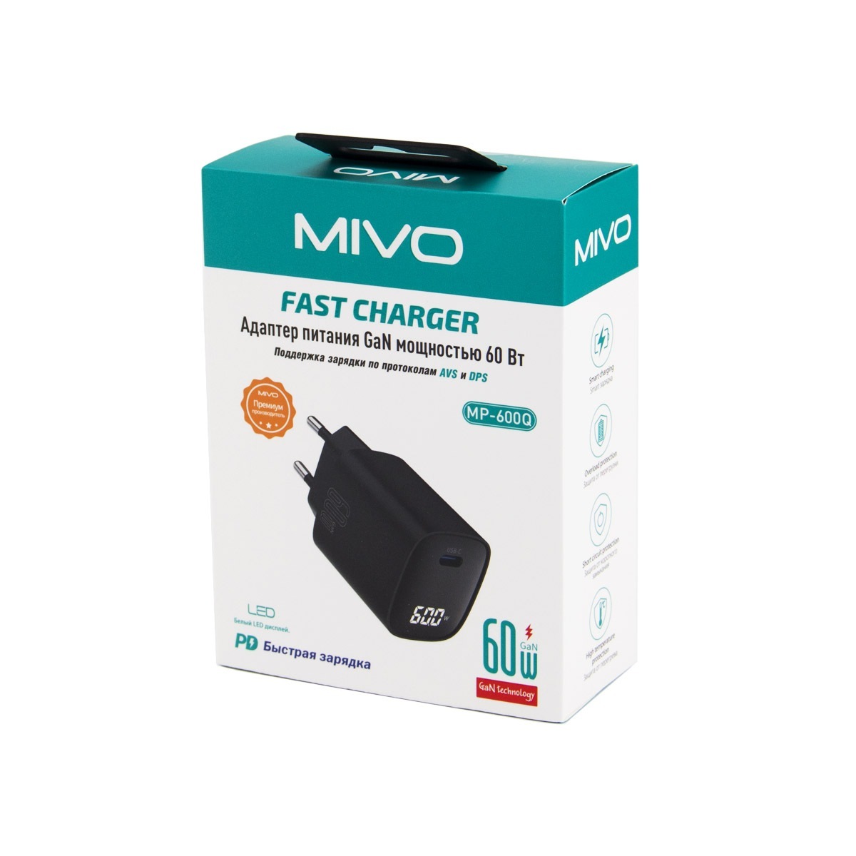 Mivo | MP-600Q | Сетевое ЗУ  | превью 3