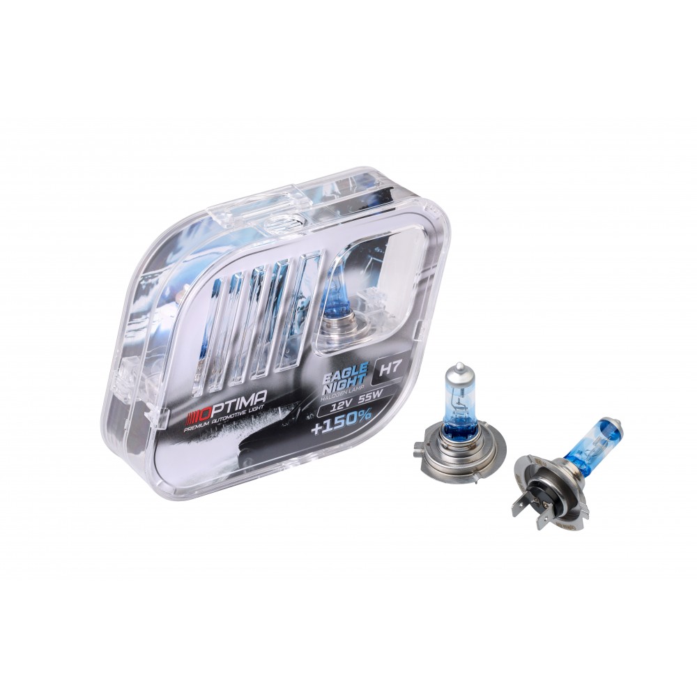 OPTIMA | Eagle Night H7 12v  | WHITE +150% Лампа накаливания BOX 2шт | превью 1