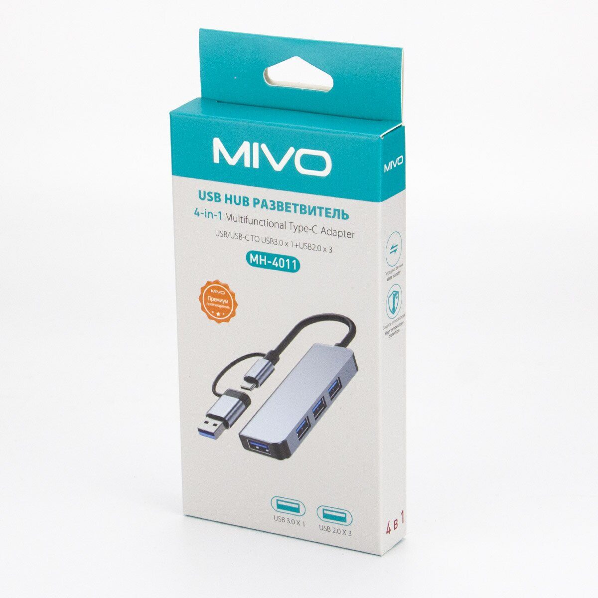 Mivo | MH 4011 | USB HUB разветвитель 4в1 для компьютера  | превью 3