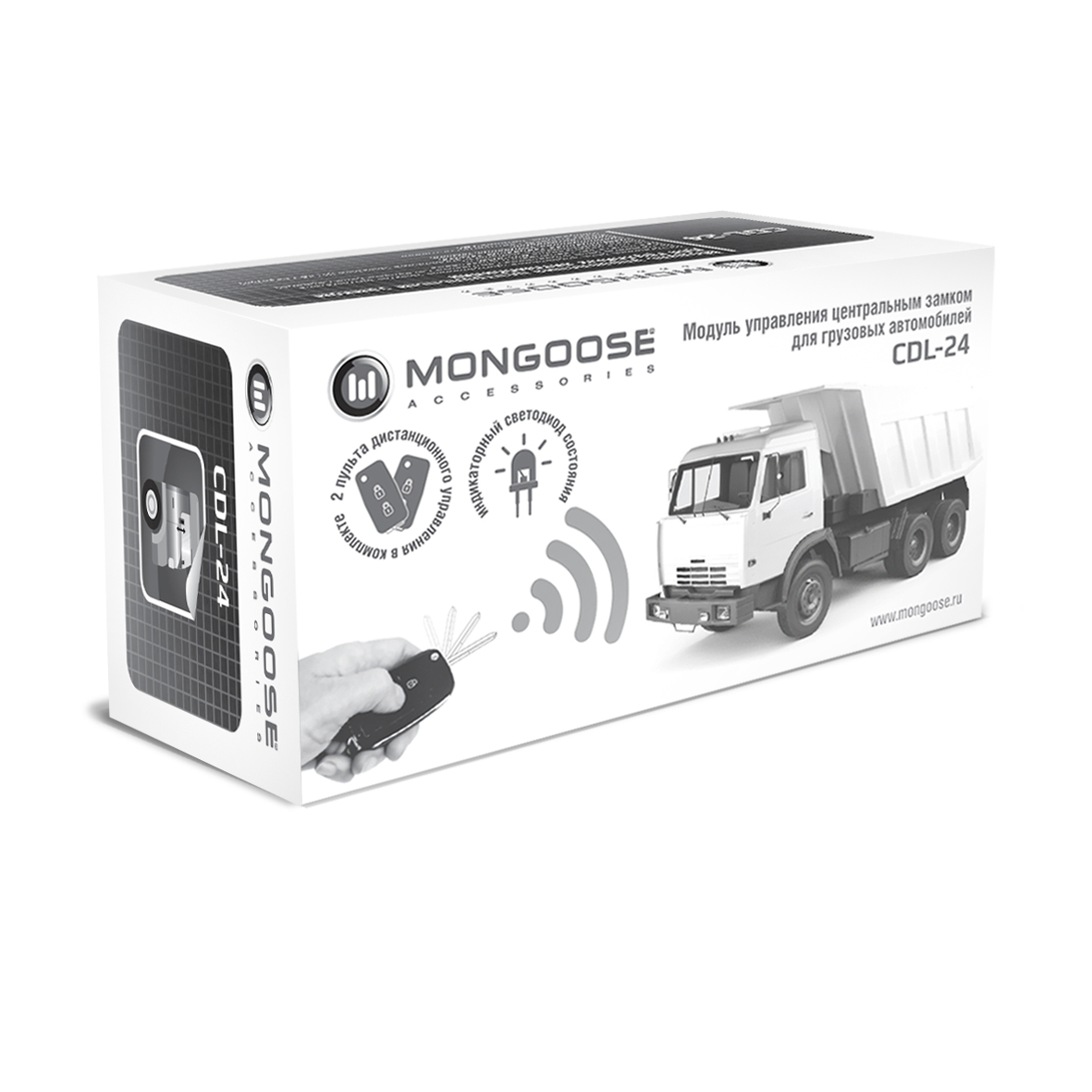 Mongoose | CDL-24 | Модуль ЦЗ. для грузовика, Встроенные реле ЦЗ, 2брелок-выкидные | превью 1