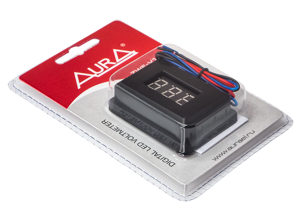 AurA | ZWE-V10B | Вольтметр цифровой, 9-18V, 3 сегмента, синий | превью 2