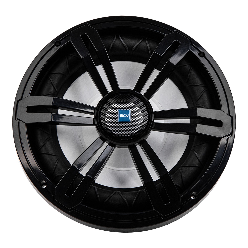 ACV | MRS102DLB | морской сабвуфер10" с RGB подсветкой/черный/2+2Ом/IPX4/RMS 300W | превью 3