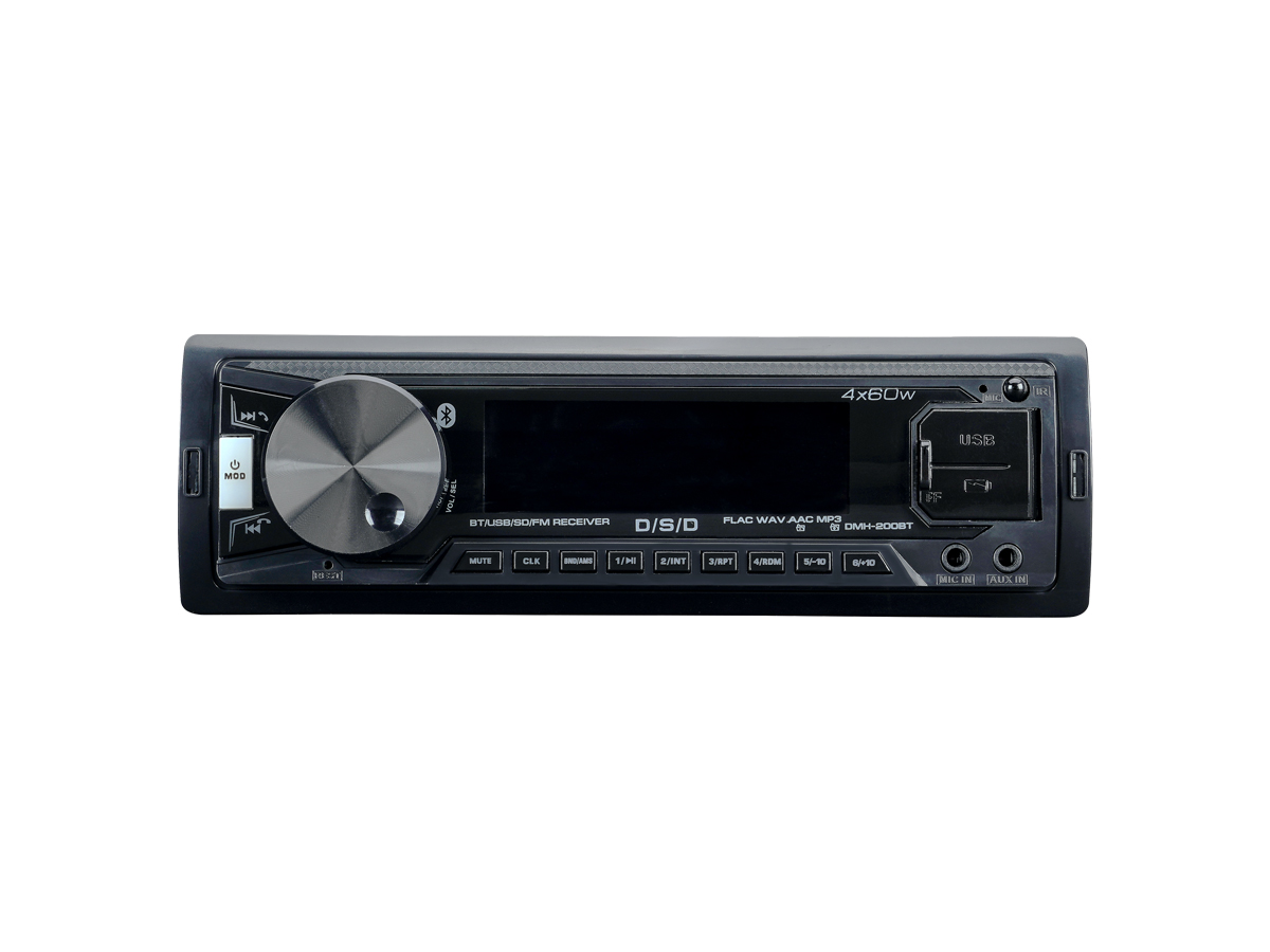 D/S/D | DMH-200BT | 4x60w, FLAC, 2xUSB/BT, ДУ, APP, 2 пары RCA, красная подсветка | превью 1