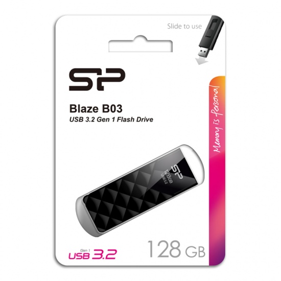 Silicon Power | 128GB | Модуль памяти USB 3.2 128GB Silicon Power Blaze B03 черный| превью 1