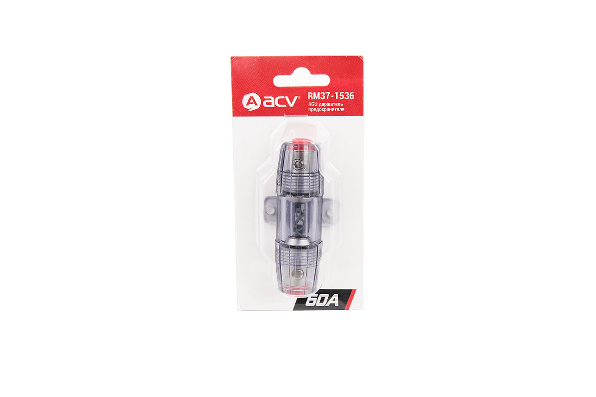 ACV | RM37-1536 | Держатель предохранителя колба AGU 8-4AWG/ никелированный/с предохранителем 60А | превью 3