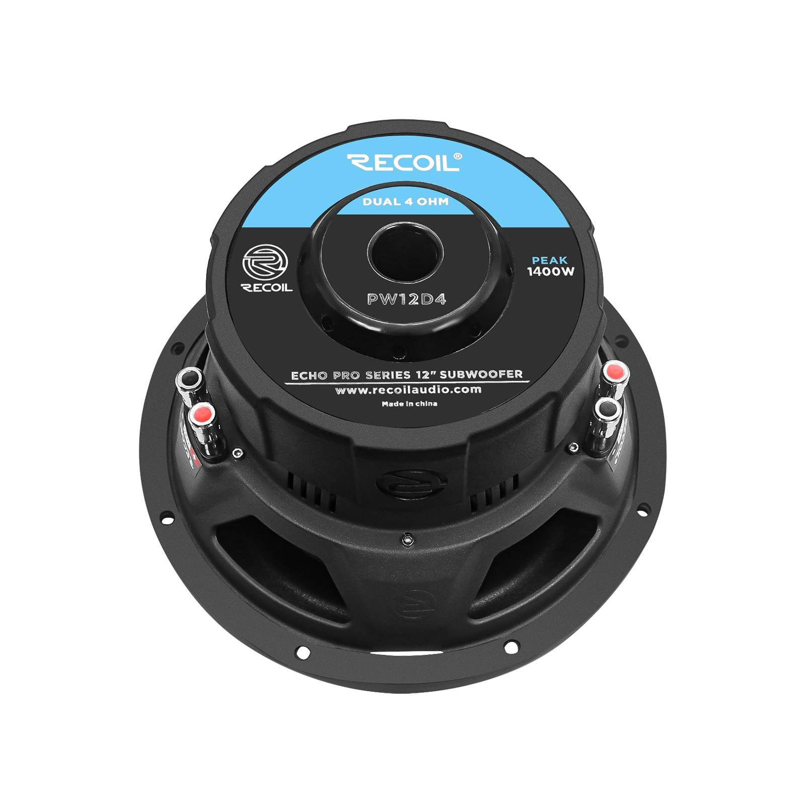Recoil | PW12D4 | Сабвуферный динамик, 12"(300мм),  Ом,  RMS/Peak- 700W/1400W   | 4