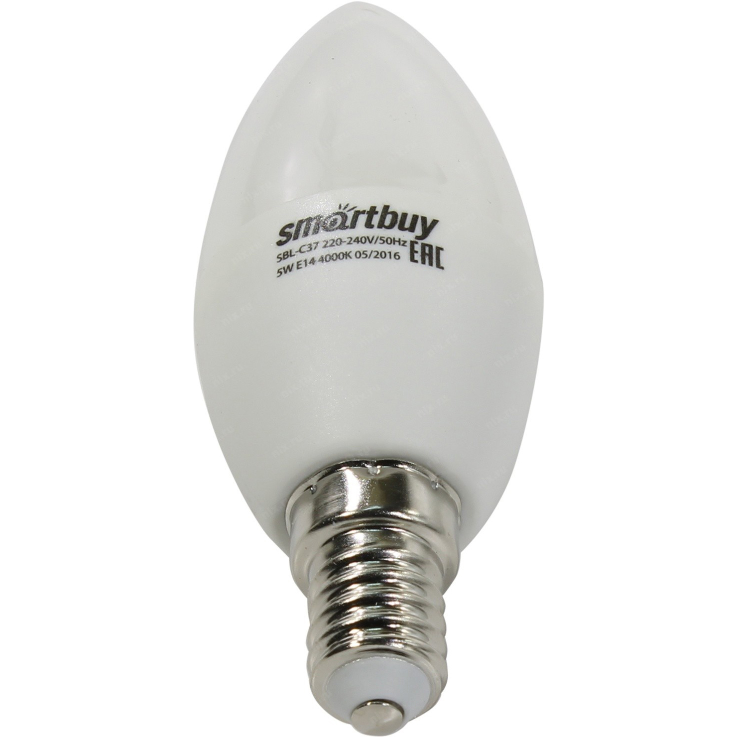 Лампа Smartbuy | С37-05W/4000/E14 ( SBL-С37-05-40K-E14 ) | Мощность 5Вт, 4000К, Цоколь E14 | 2