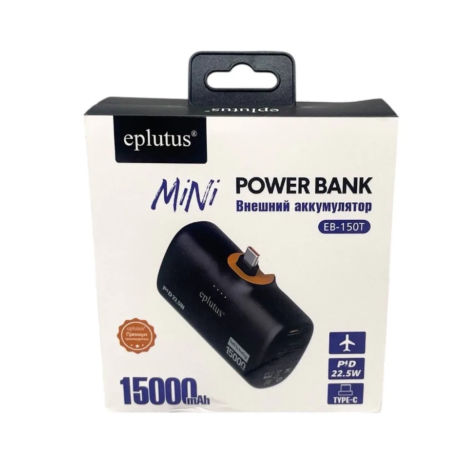 Mivo | EB-150T | Внешний mini аккумулятор 15000 mAh Порт USB Type-C  | превью 3