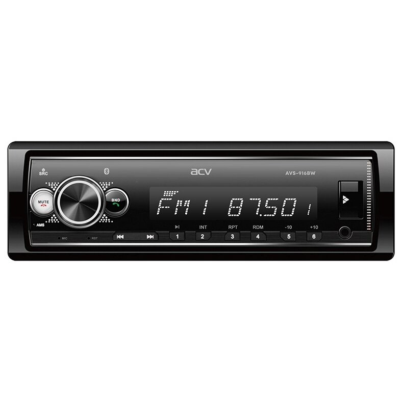 ACV | AVS-916BW | 1din/белая/FM/MP3/USB/BT/SD/FM/4*50/Bluetooth/съемн.панель | 1