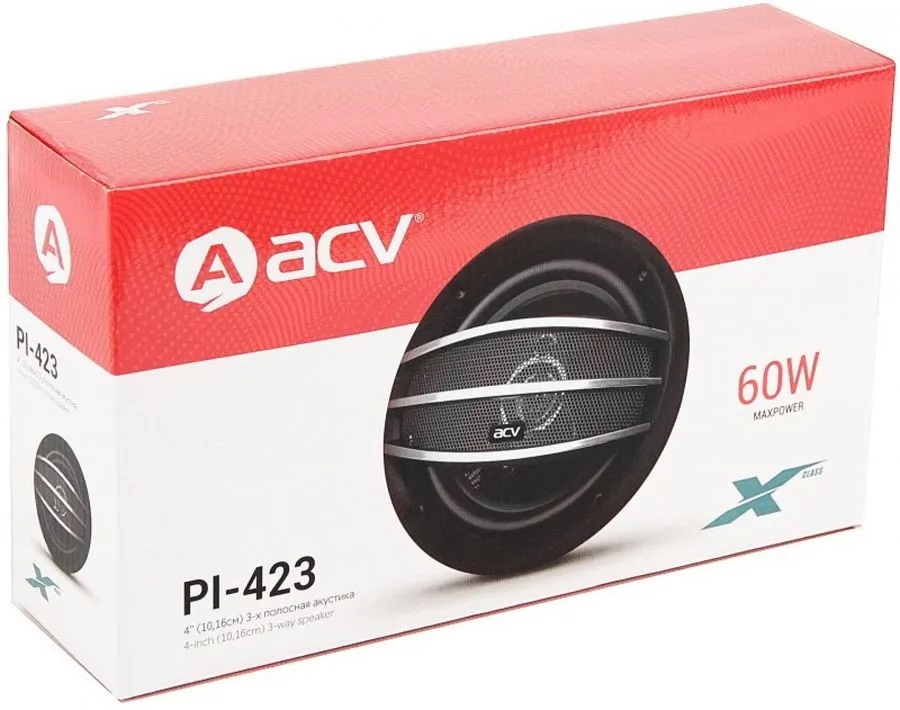 ACV | PI-423 | 10 см 3х полос.коокс. 30Вт/полипропилен | 5