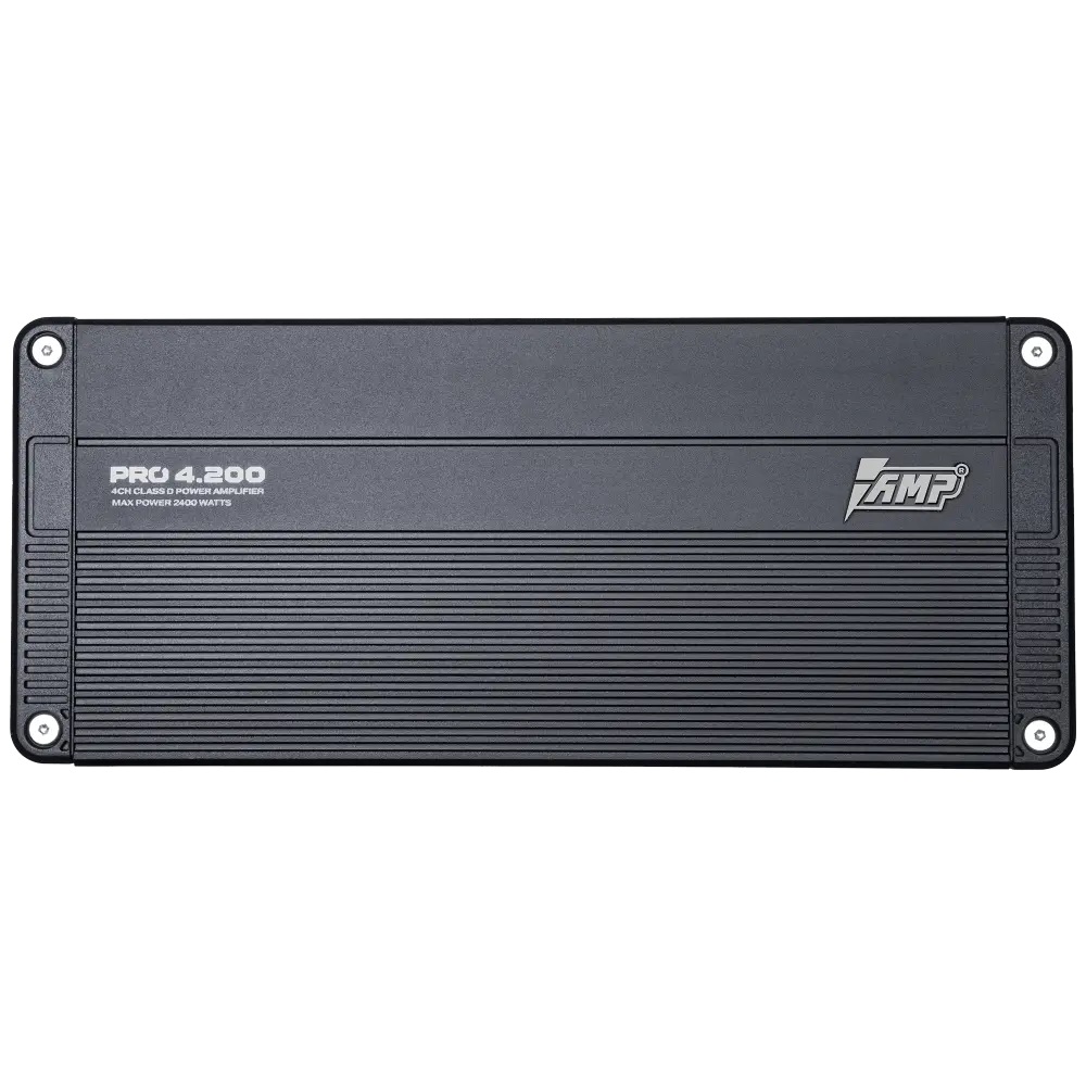 Усилитель AMP PRO 4.200 4-кан, класс D , мощность RMS 200 Вт х4 ( 4 Ом ), 300Втх4, ( 2 Ом )