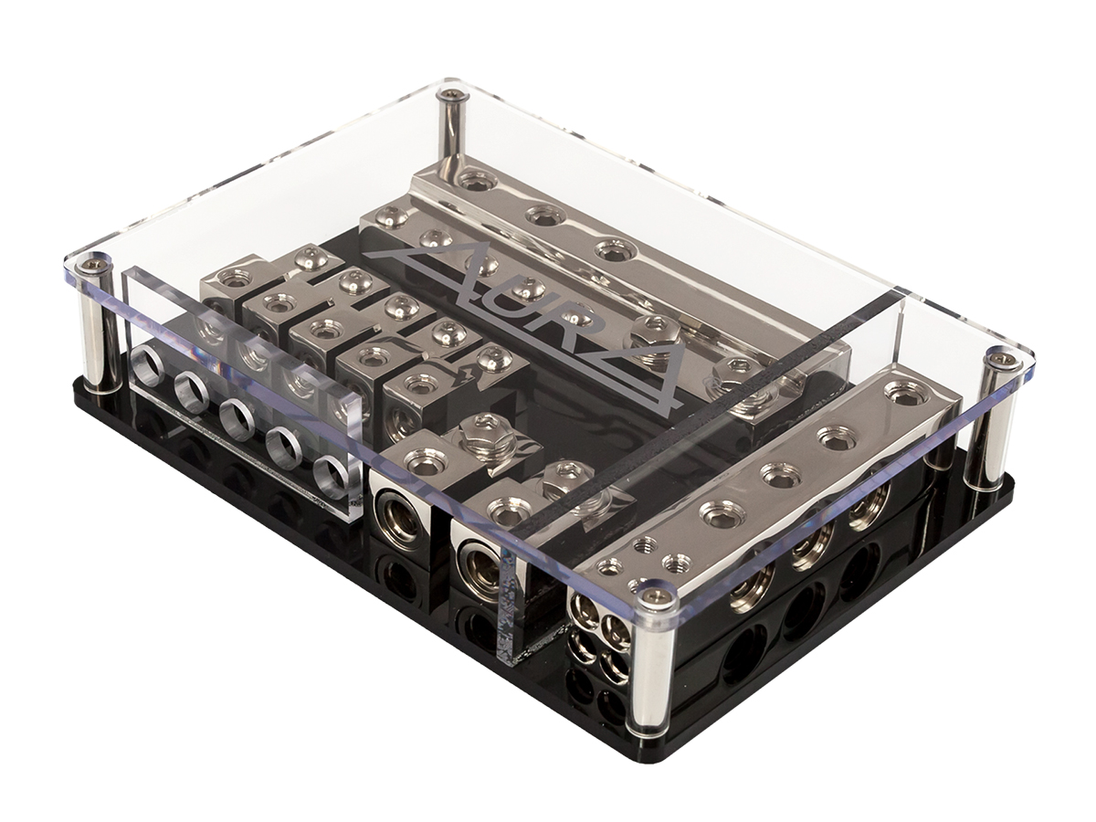 AurA | FHL-002N | Держатель-дистрибьютор, вход 3x4-0Ga, выход 5x8-4Ga (miniANL)+ 2x4-0Ga (ANL) | превью 1