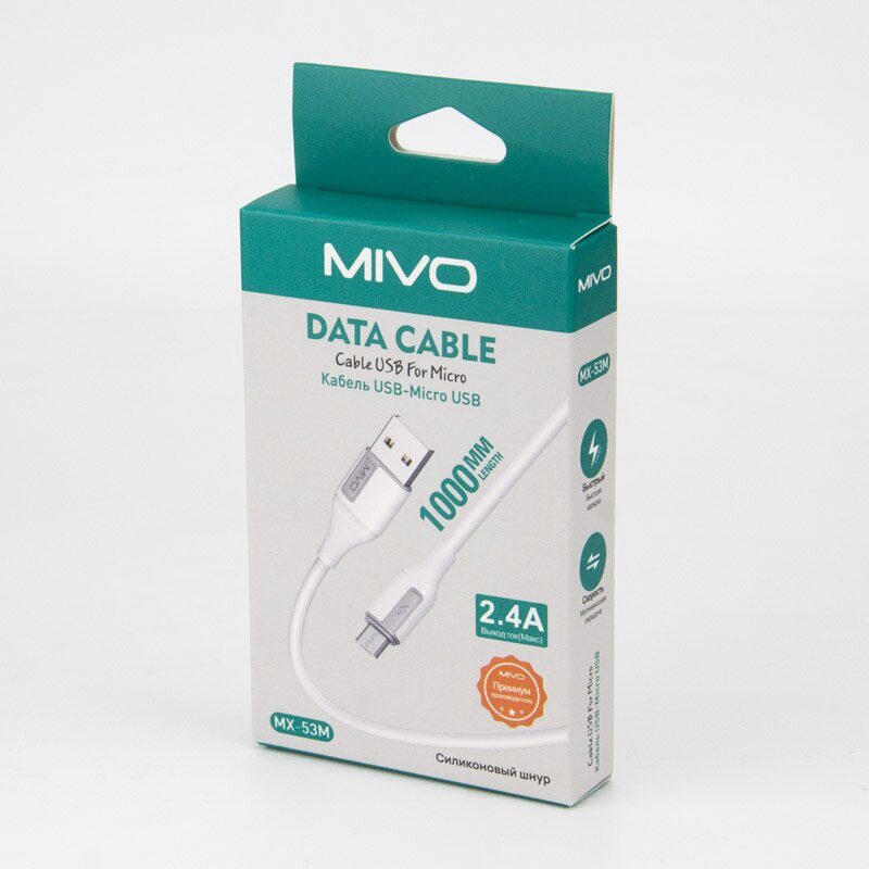 Mivo | MX-53M | Кабель Micro USB - USB 2.4 А  1 м | превью 3