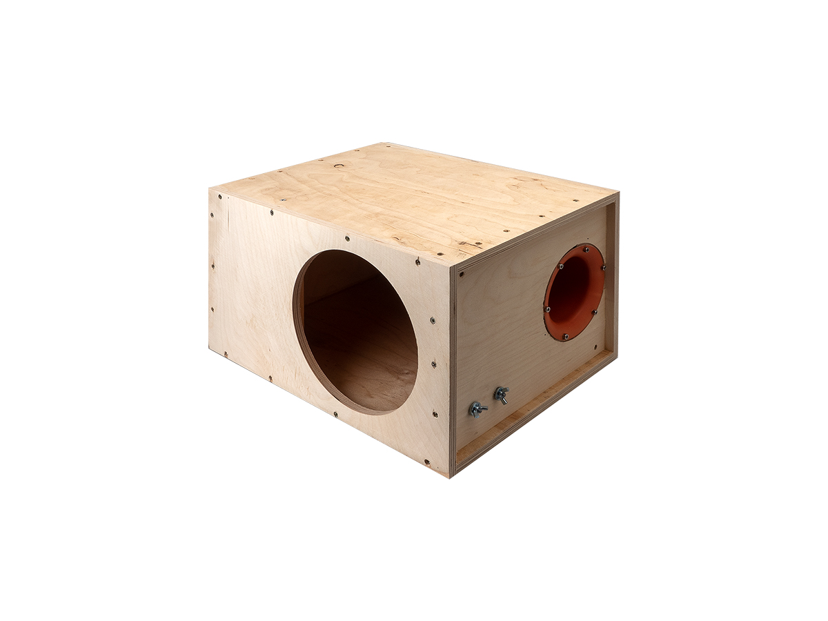 D/S/D | Короб 10" ФАНЕРА  |  Корпус Искра БЕЗ ПЕРЕТЯЖКИ фазоинвертор 110 мм , 49л | превью 2