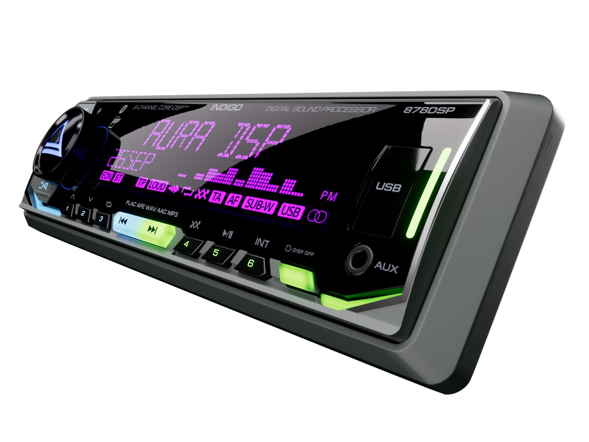 AurA | INDIGO-878DSP | CORE-DSP (8 каналов), FLAC, USB/BT, 4 пары RCA, APP, 3-ZONE RGB, D-SWC, ДУ | превью 3