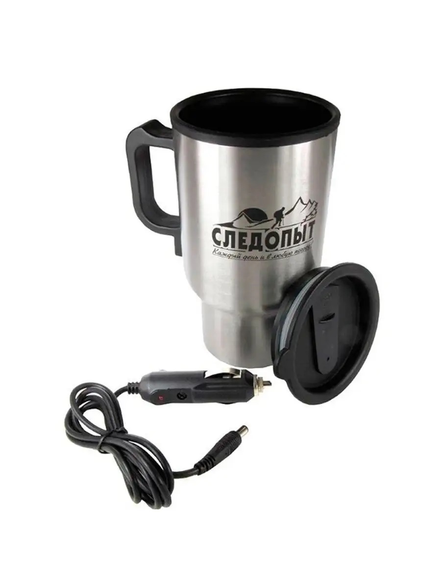 СЛЕДОПЫТ | P-20 | Кружка с подогревом 12V, металическая колба , 500мл.| превью 1