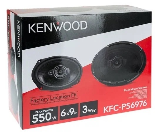Kenwood | KFC-PS6976 | 6х9", 3-x полосные  Пиковая мощность 550 Вт, номинальная мощность 105 Вт | 5