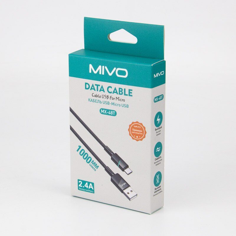 Mivo | MX-48T | Кабель Type-C - USB 2.4 А  1 м | превью 3