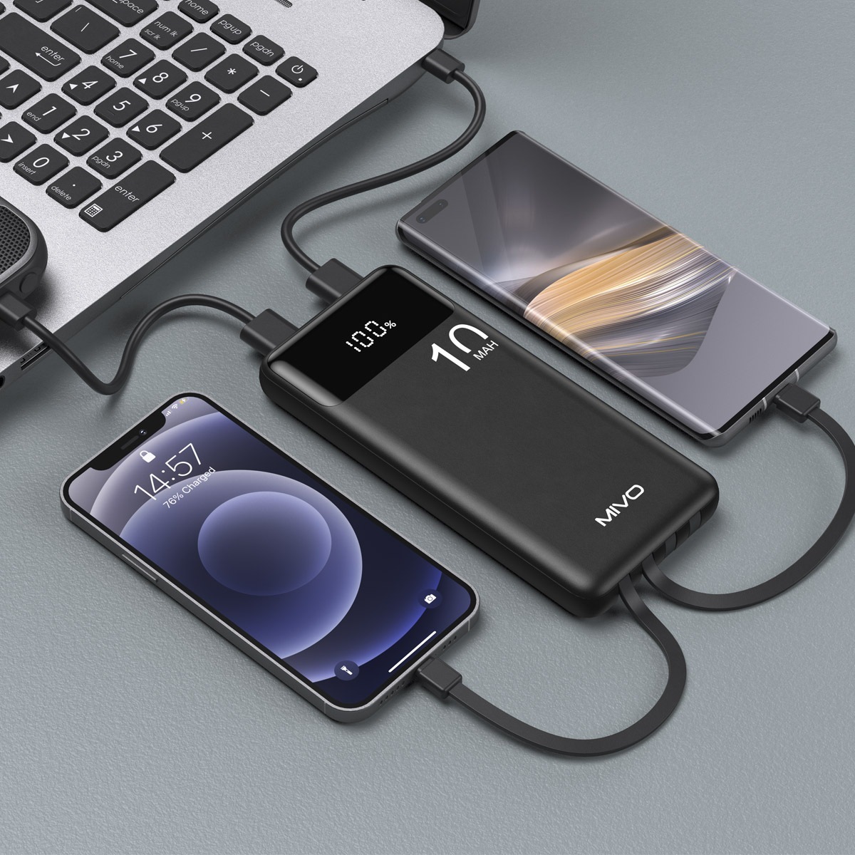 Mivo | MB-111Q | Power Bank 10000 мА⋅ч для зарядки телефонов, смартфонов | 4