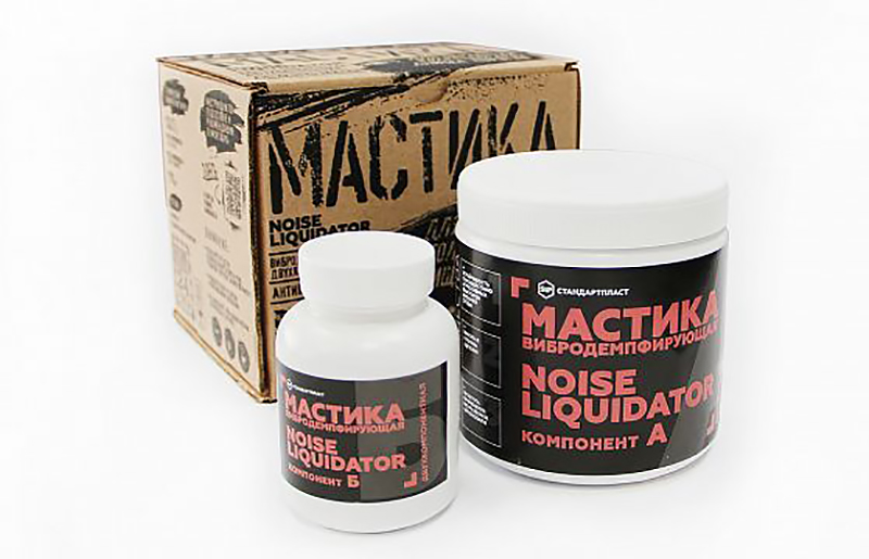 STP | NoiseLiquidator Мастика антикорозийная вибродемфирующая | внешняя обработка арок 2-х комп-я  | превью 1