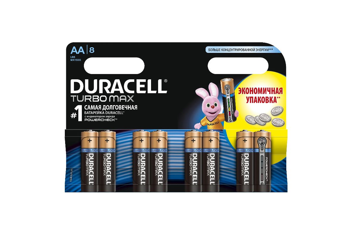 Батарейка | АА LR6-8BL Duracell Turbo | 8 ШТ. В УПАКОВКЕ| превью 1