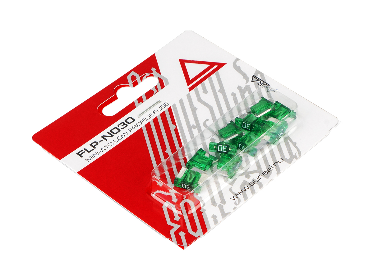 AurA | FLP-N030 | Предохранитель флажковый miniATC (LOW PROFILE) 30А, 10 штук | превью 2