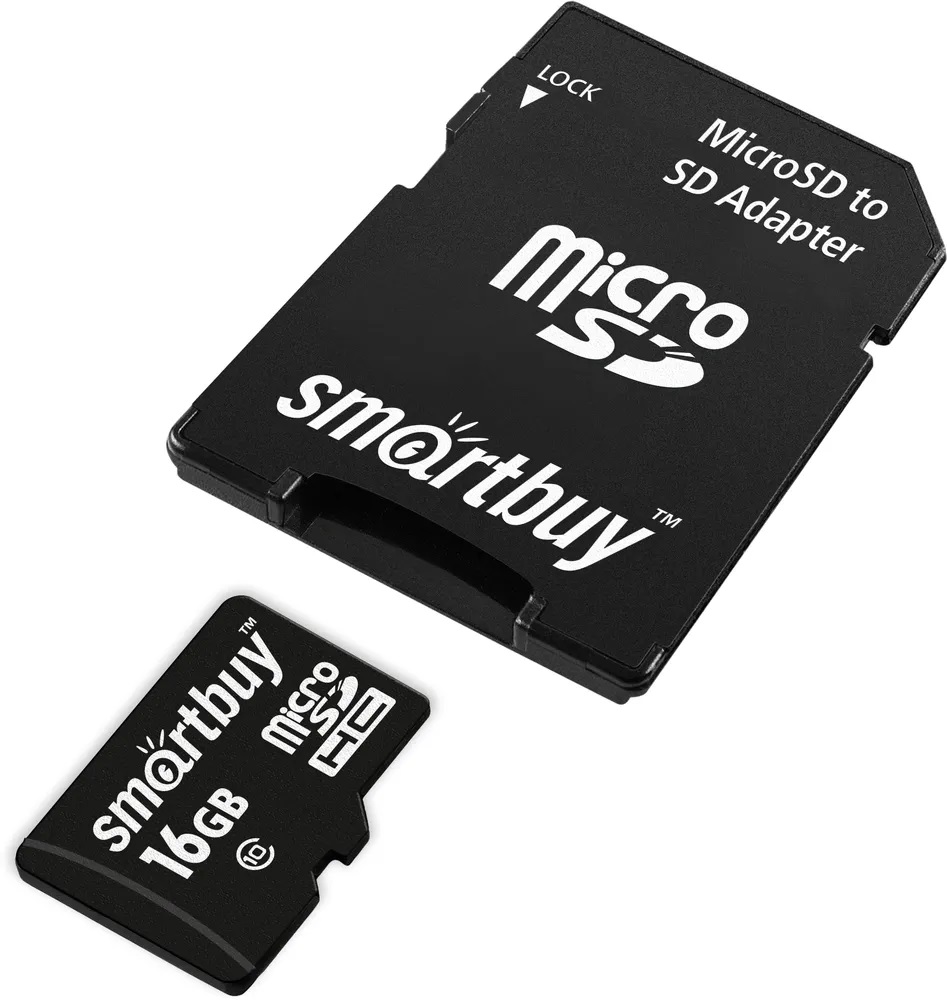 Smartbuy | MicroSDHC 16Gb Class 10 (с адаптером SD) | Карта памяти MicroSD 16Gb + адап, Class 10 | превью 3