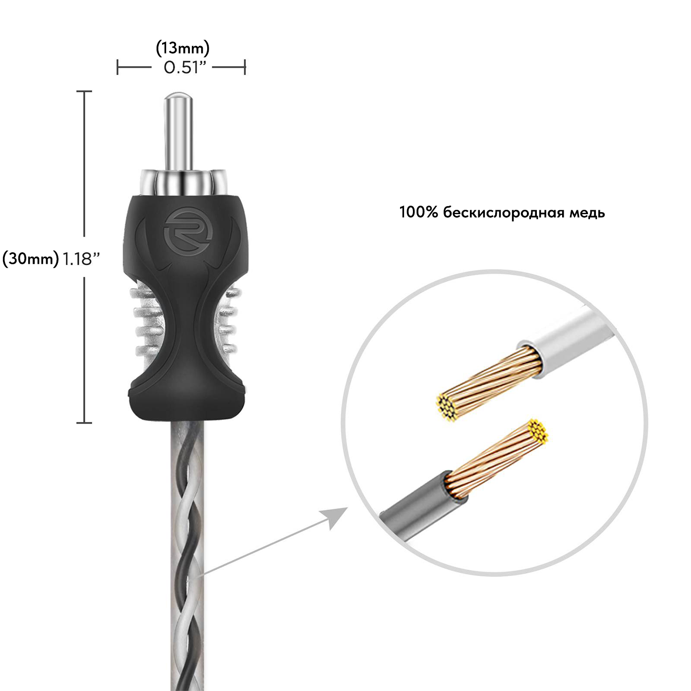 Recoil | RCI49 | RCA-кабель 4CH, 2.7м, медь | 4
