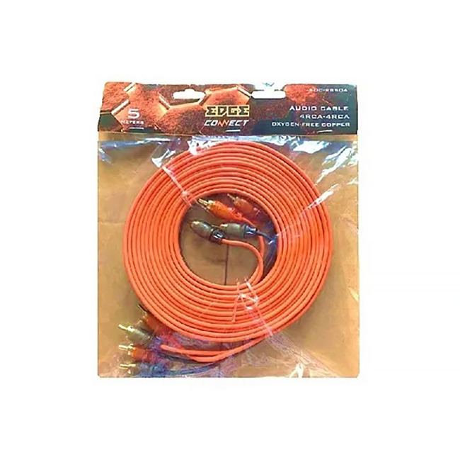 EDGE | EDC-RB504 | RCA-кабель 5 метров, 4 канала, медный проводник | 1