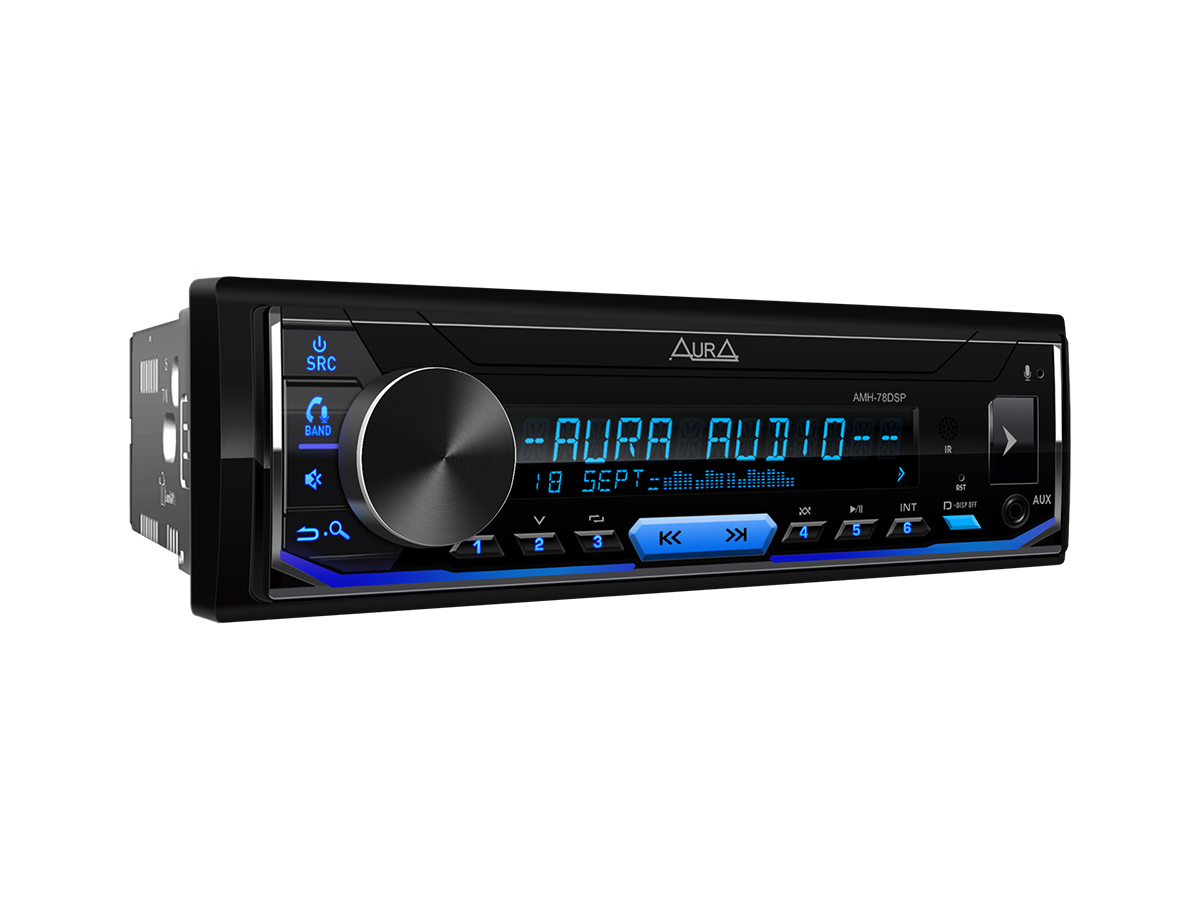 AurA | AMH-78DSP | 4х51w, ПРОЦЕССОР, FLAC, USB/BT, 3 RCA, APP, RGB, SWC, ДУ | 1