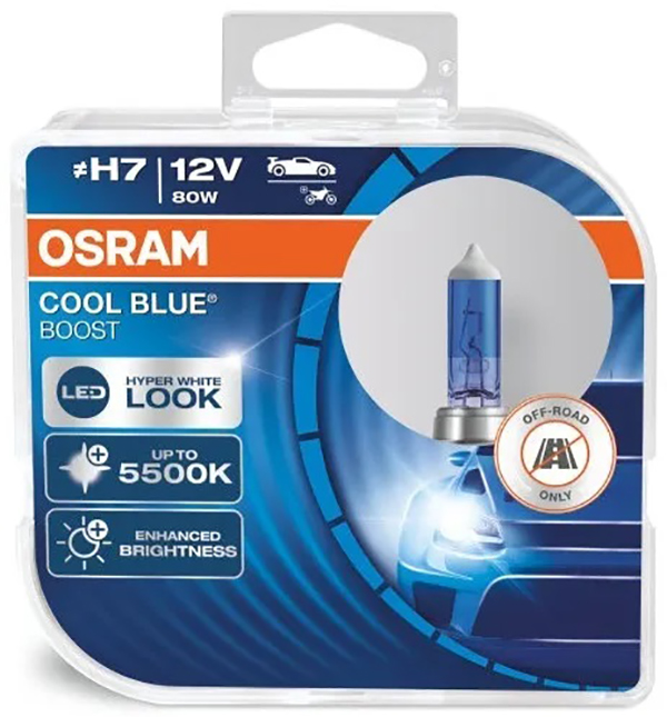 OSRAM | H7 62210 CBB DUOBOX  | Лампа H7 COOL BLUE BOOST 5500K 12V 80W - комплект 2шт. | превью 1