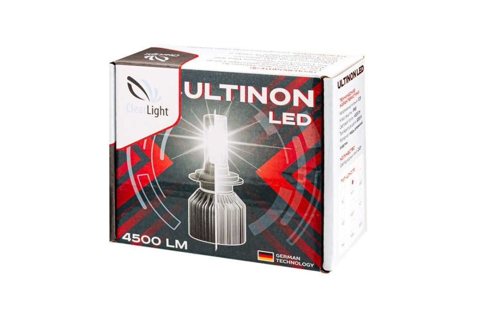 Clearlight | LED Ultinon HB3 | Лампа LED Ultinon HB3 4500 Lm, 6000 K (2шт)  12 в| превью 1