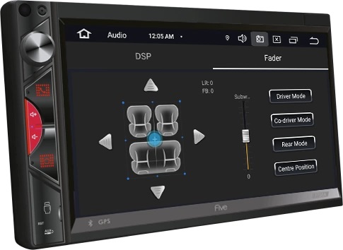 FIVE| F720A | 2din EURO//6.9"/Android9/1024*600/2+32Гб/FM/AM/USB/BT/GPS/WiFi/ | превью 3