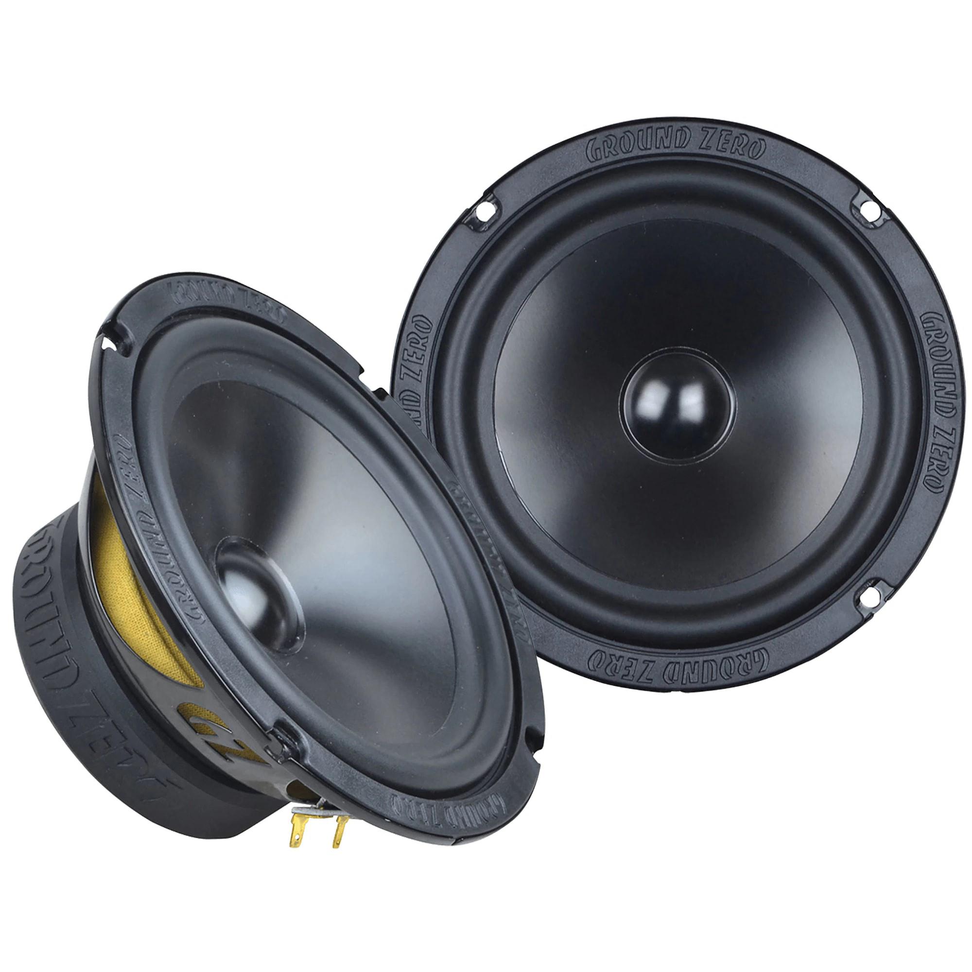GROUND ZERO | GZRK 165SQ | НЧ-динамики, 6,5" (16см), 110/160 Вт, 36Гц-4000Гц 3Ом, 89дБ | 1