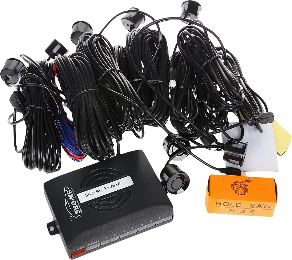 Sho-me | Y-2616N08 Black |8 датчиков цв.диспл.дуга/перех.кольца, 22mm | 3