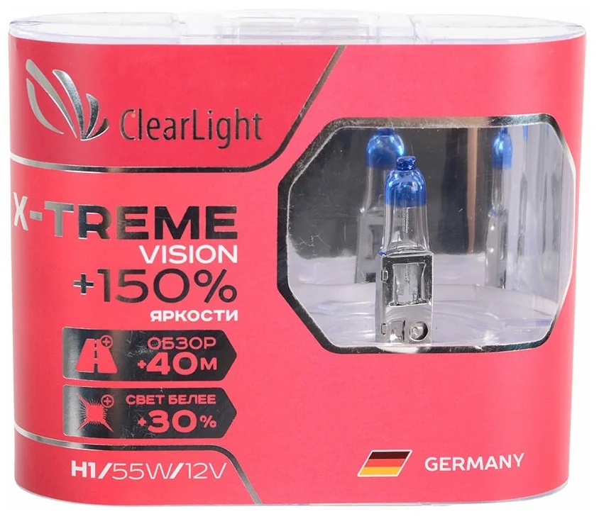 ClearLight | X-Treme Vision H1 | +150%, 12V-55W Блистер 2 штуки | превью 1