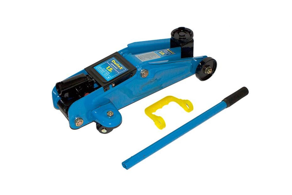 DolleX | DT-015F | Домкрат подкатной до 1,5т, подъем 130-320мм в кейсе| превью 1