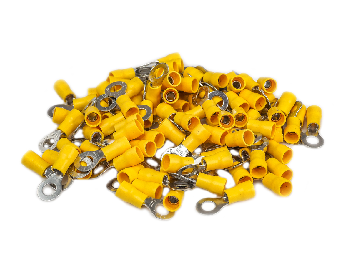 AurA | ATR-6064 | Клемма кольцевая, желтая, 6,4 мм, диаметр кабеля: 4,0 - 6,0 mm, уп. 100шт. | превью 2