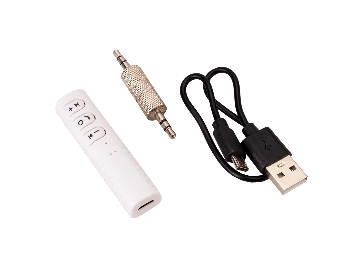 AurA ABT-902W AUX адаптер, 3.5 jack, Bluetooth, белый