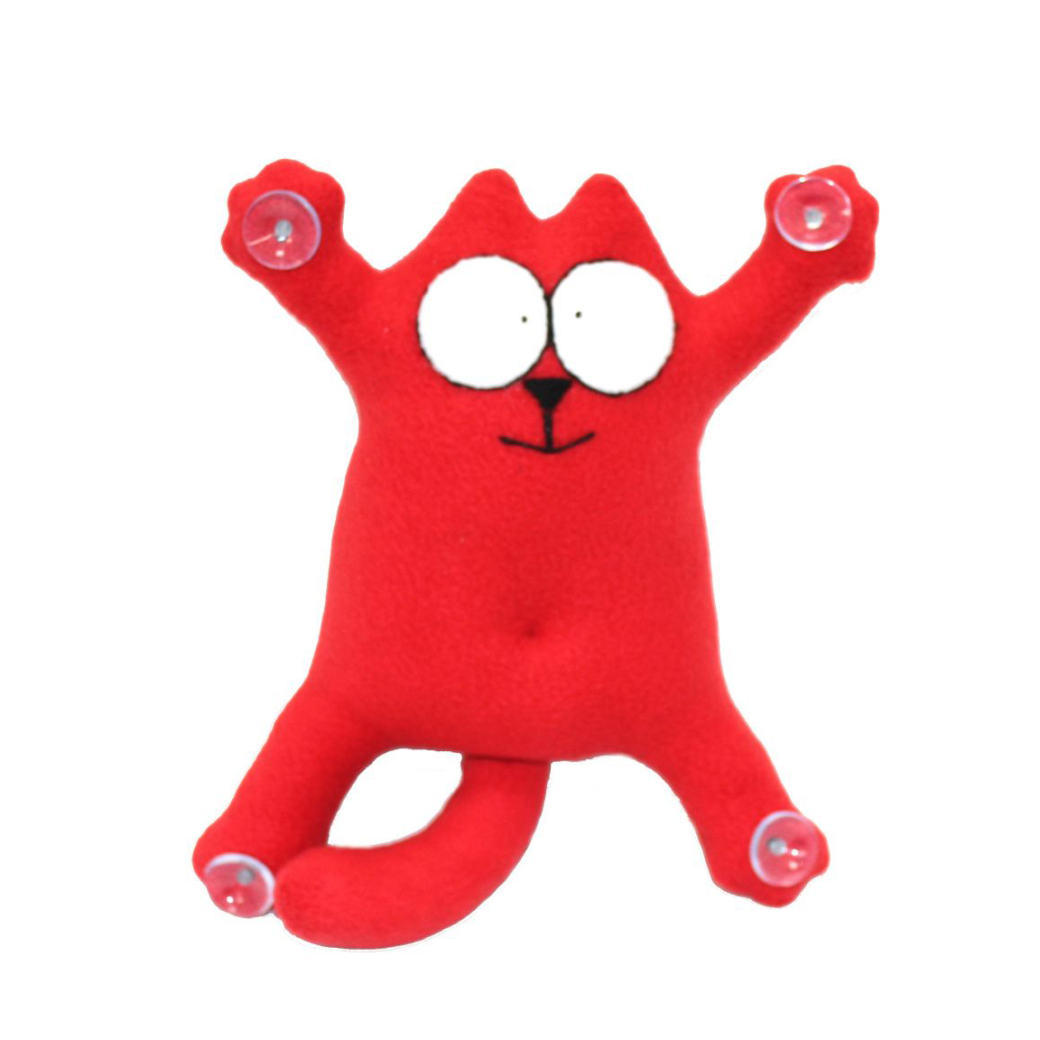 SNOOGY | КОТ | кот на стекло на присосках КРАСНЫЙ | превью 1