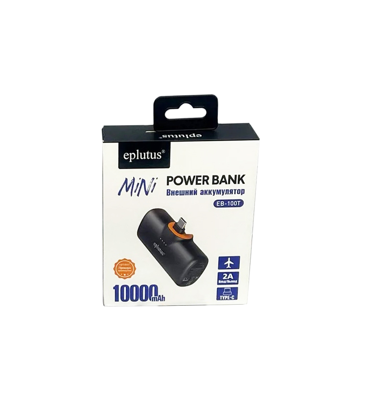 Mivo | EB-100T | Внешний mini аккумулятор 10000 mAh Порт USB Type-C | 3