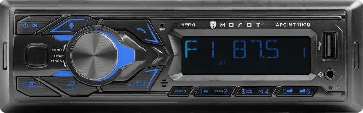 Ural | Урал МОЛОТ АРС-МТ 111С | BT, USB,RCA, AUX, синие кнопки, приложение | превью 1