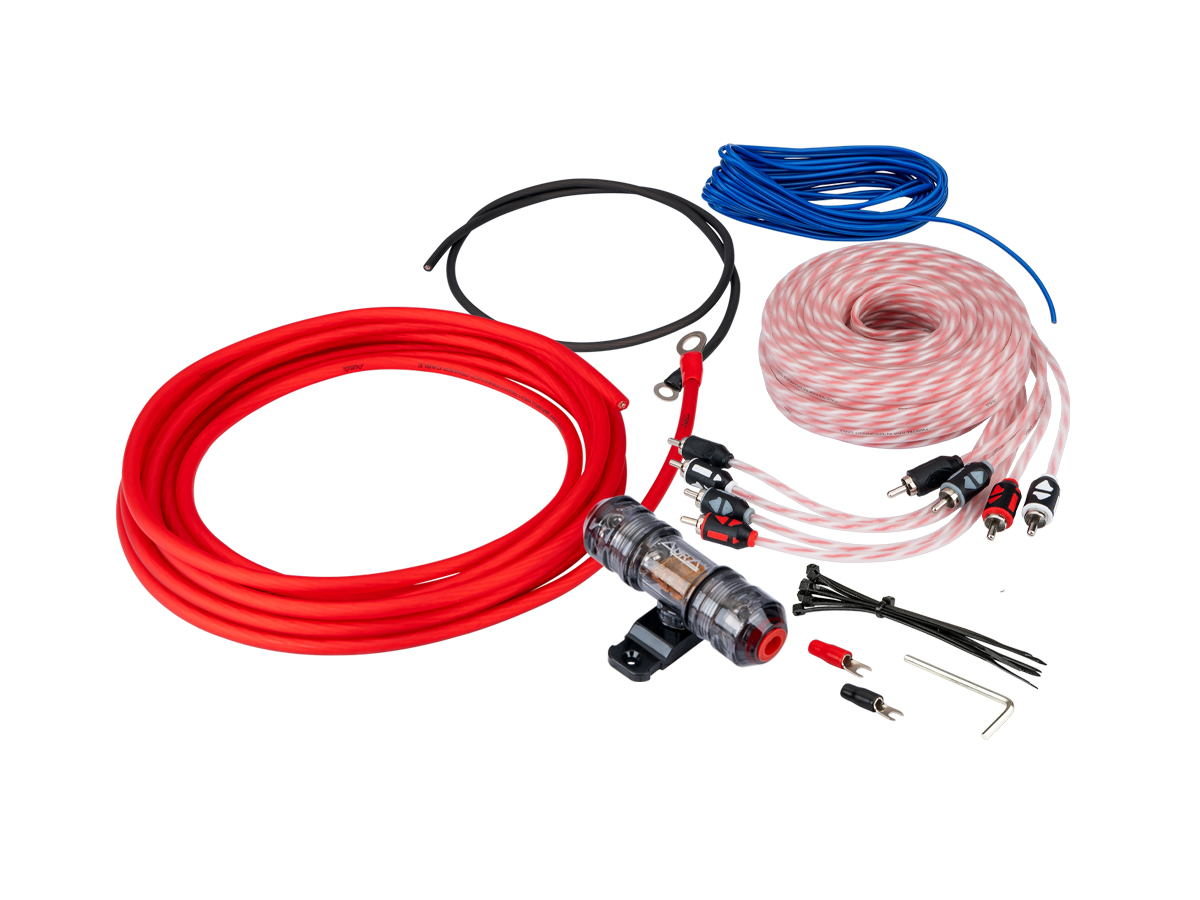 AurA | AMP-1408 | 4 канала, 8Ga (8мм²),  держатель MiniANL 60A, RCA, клеммы, шестигранник, пакет | превью 1